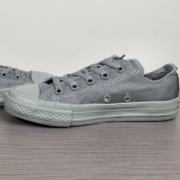 Converse Chuck Taylor All Star Mono Ox, Grey Canvas, Little Kid Size 13 / 31 - Picture 6 of 10